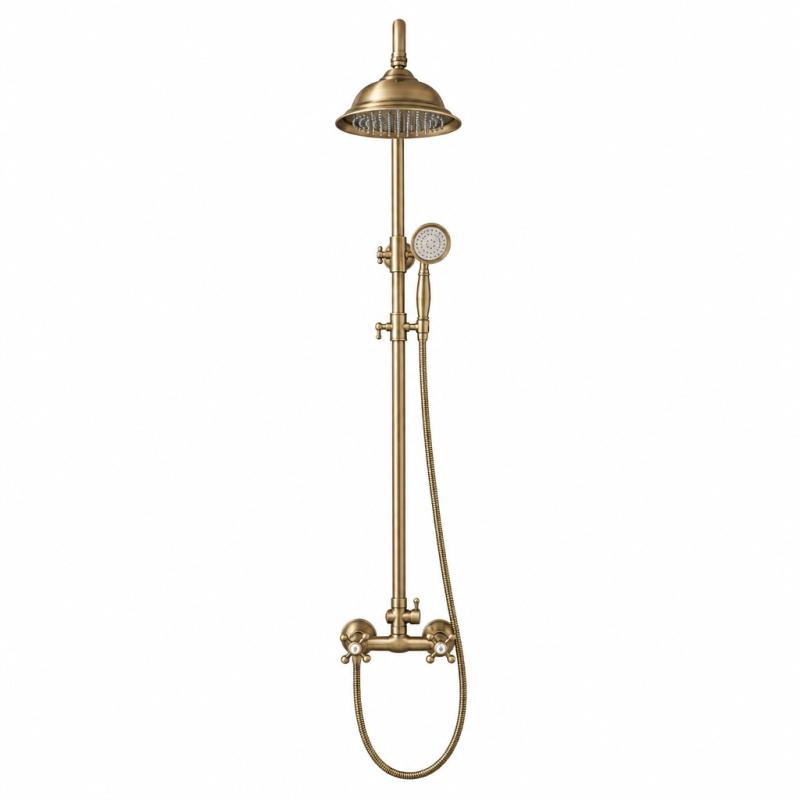 Aquanello Heritage Ascot Klassieke Doucheset Opbouw Douchekolom Brons BN-2003-HA